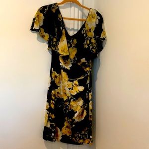 Navy and floral dress